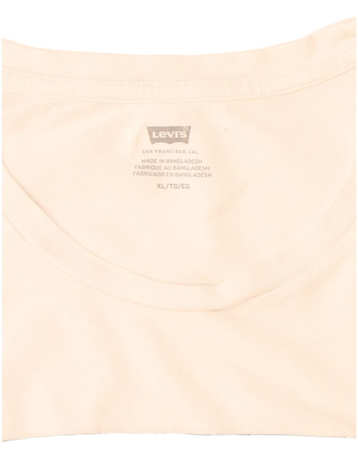 Levi's Mens Graphic T-Shirt Top XL White Cotton
