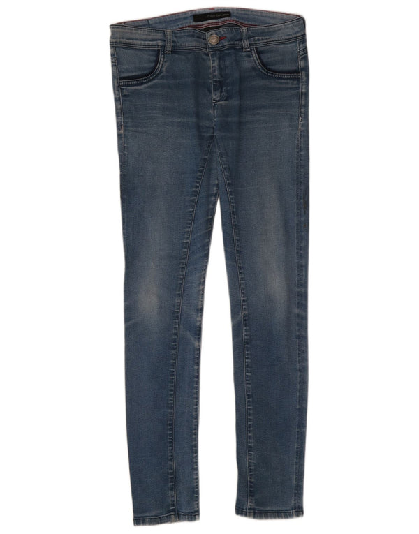 Calvin Klein Womens Skinny Jeans W28 L30 Blue Cotton