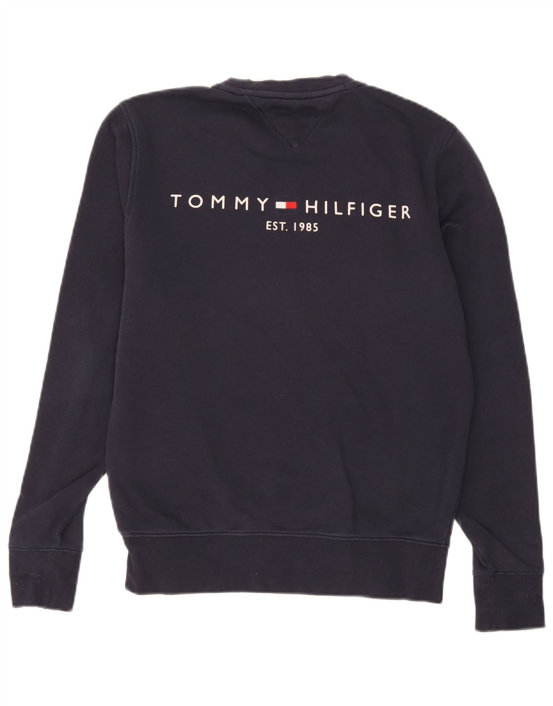 Tommy Hilfiger Mens Sweatshirt Jumper Medium Navy Blue Cotton