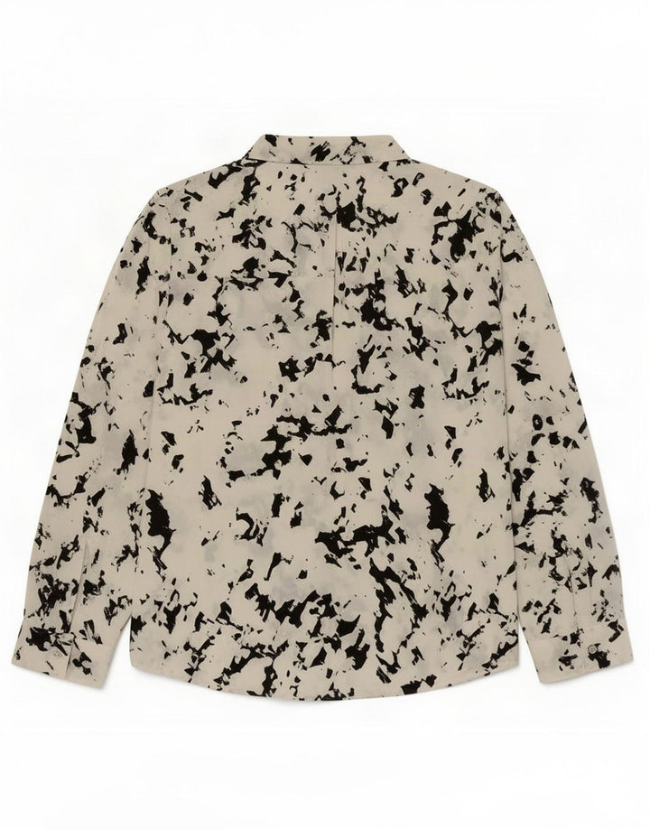 Calvin Klein Womens Abstract Pattern Blouse Top UK 16 Large White