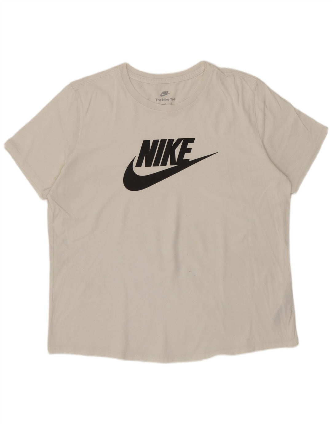 NIKE Womens Graphic T-Shirt Top UK 16 Large White Cotton
