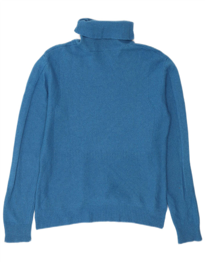 Max & Co. Womens Roll Neck Jumper Sweater UK 12 Medium Blue Cashmere