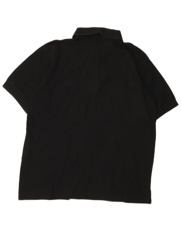 Sergio Tacchini Mens Polo Shirt IT 48 Medium Black Cotton