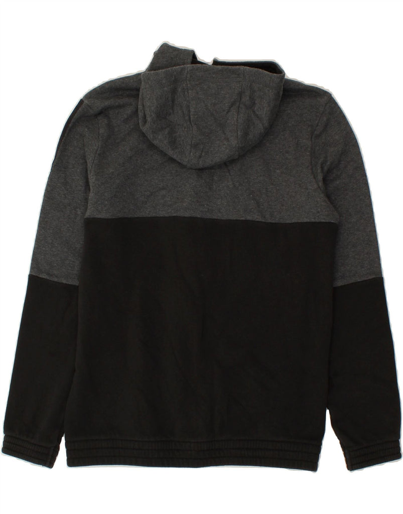 ADIDAS Boys Graphic Zip Hoodie Sweater 13-14 Years Black Colourblock | Vintage Adidas | Thrift | Second-Hand Adidas | Used Clothing | Messina Hembry 
