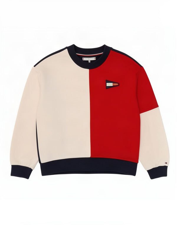 Tommy Hilfiger Boys Sweatshirt Jumper 13-14 Years Multicoloured Colourblock