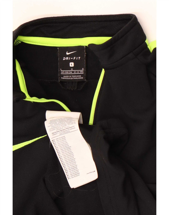 Nike Boys Dri Fit Pullover Tracksuit Top 12-13 Years Large Black