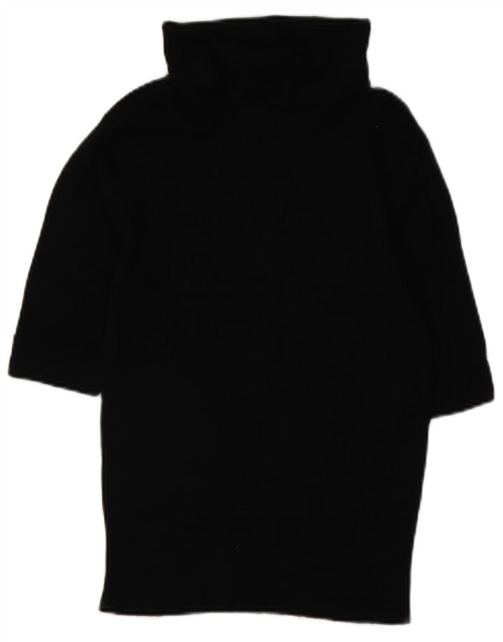 Marks & Spencer Womens Roll Neck Jumper Sweater UK 14 Large Black