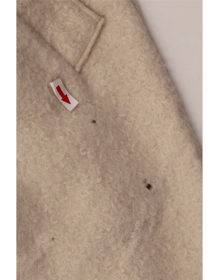 Zara Womens Oversized Overcoat UK 10 Small Beige