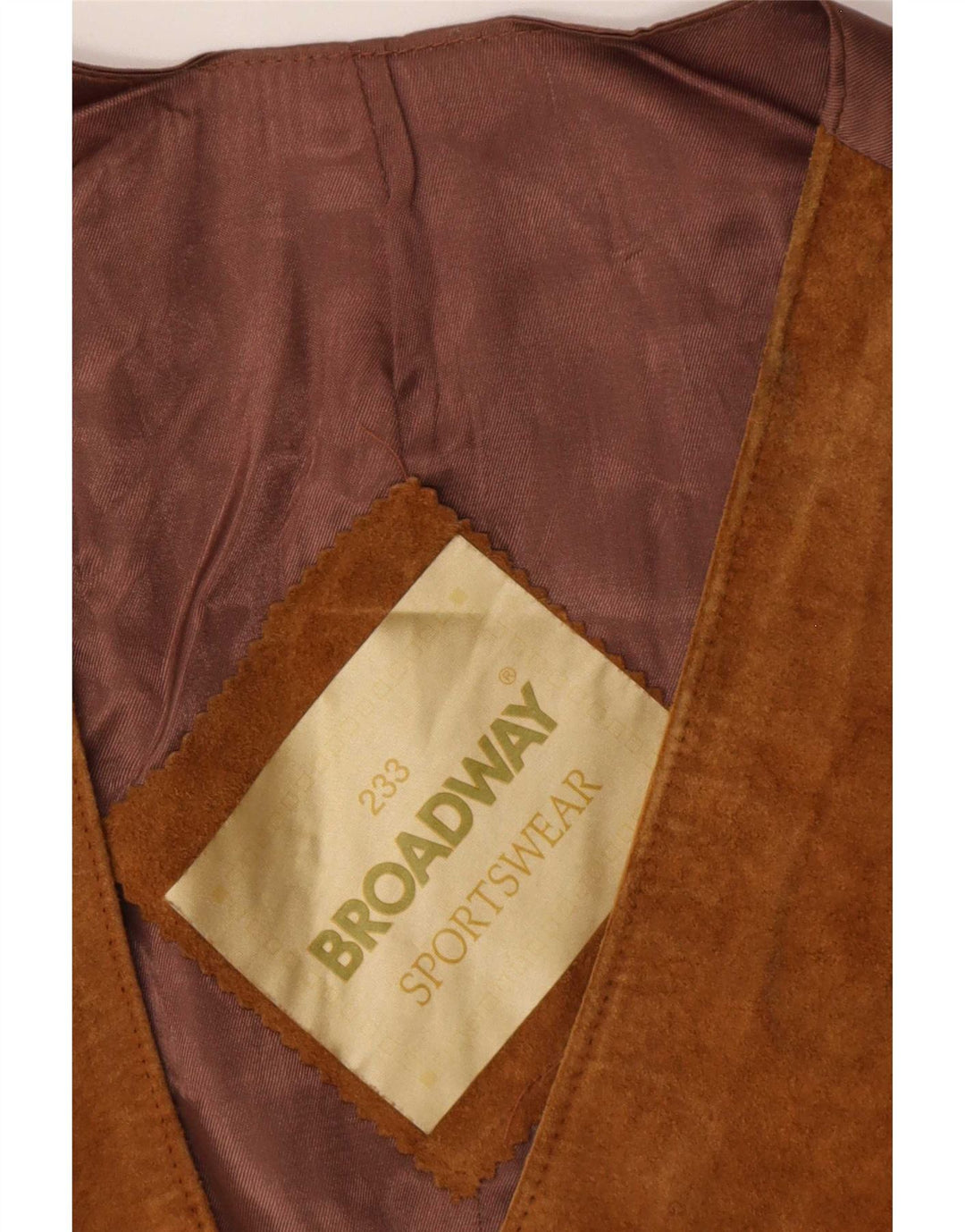 Broadway Mens Suede Waistcoat IT 52 Large Beige Leather