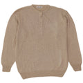 Mamut Moden Womens Button Neck Jumper Sweater EU 42 Large Beige Viscose
