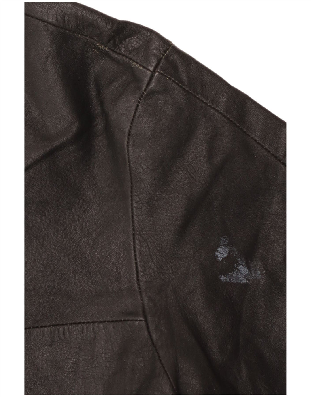 Arturo Calle Mens Leather Jacket UK 40 Large Black Leather