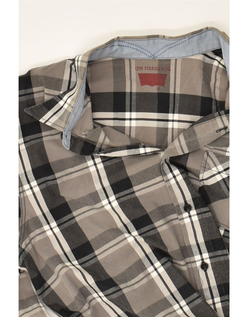 LEVI'S Mens Shirt XL Grey Check Cotton | Vintage Levi's | Thrift | Second-Hand Levi's | Used Clothing | Messina Hembry 