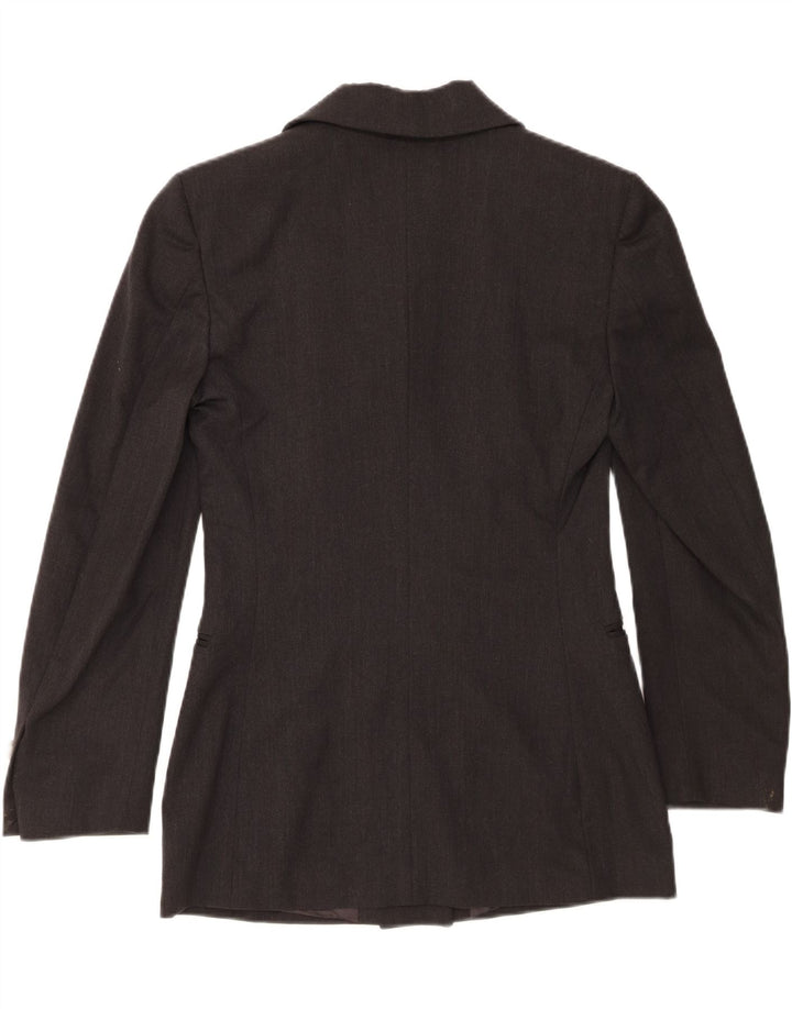 Byblos Womens Double Breasted Blazer Jacket IT 42 Medium Grey Wool