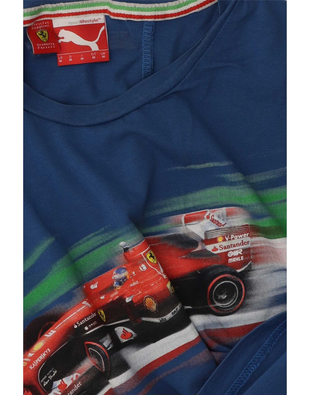Puma Mens Scuderia Ferrari Graphic T-Shirt Top Medium Blue