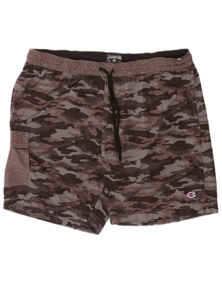 Champion Mens Swimming Shorts 2XL  Grey Camouflage