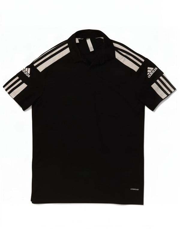 Adidas Mens Aeroready Polo Shirt Small Black Colourblock Polyester