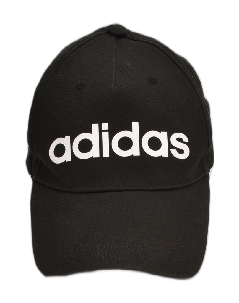ADIDAS Womens Graphic Baseball Cap One Size Black Cotton | Vintage Adidas | Thrift | Second-Hand Adidas | Used Clothing | Messina Hembry 