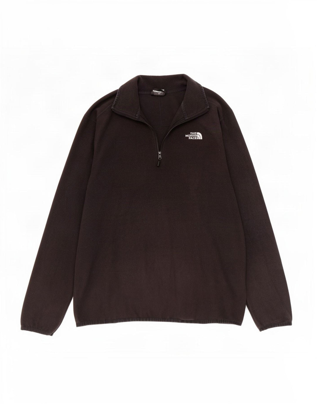 The North Face Mens Zip Neck Fleece Jumper Medium Black Polyester