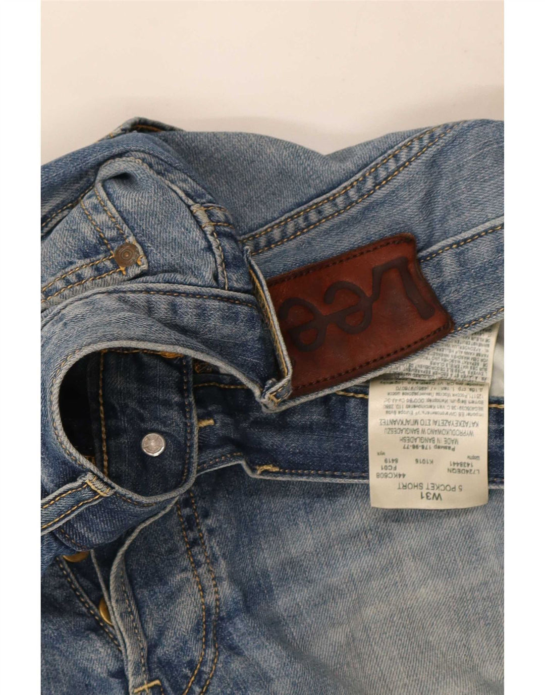 Lee Mens Denim Shorts W31 Medium Blue Cotton