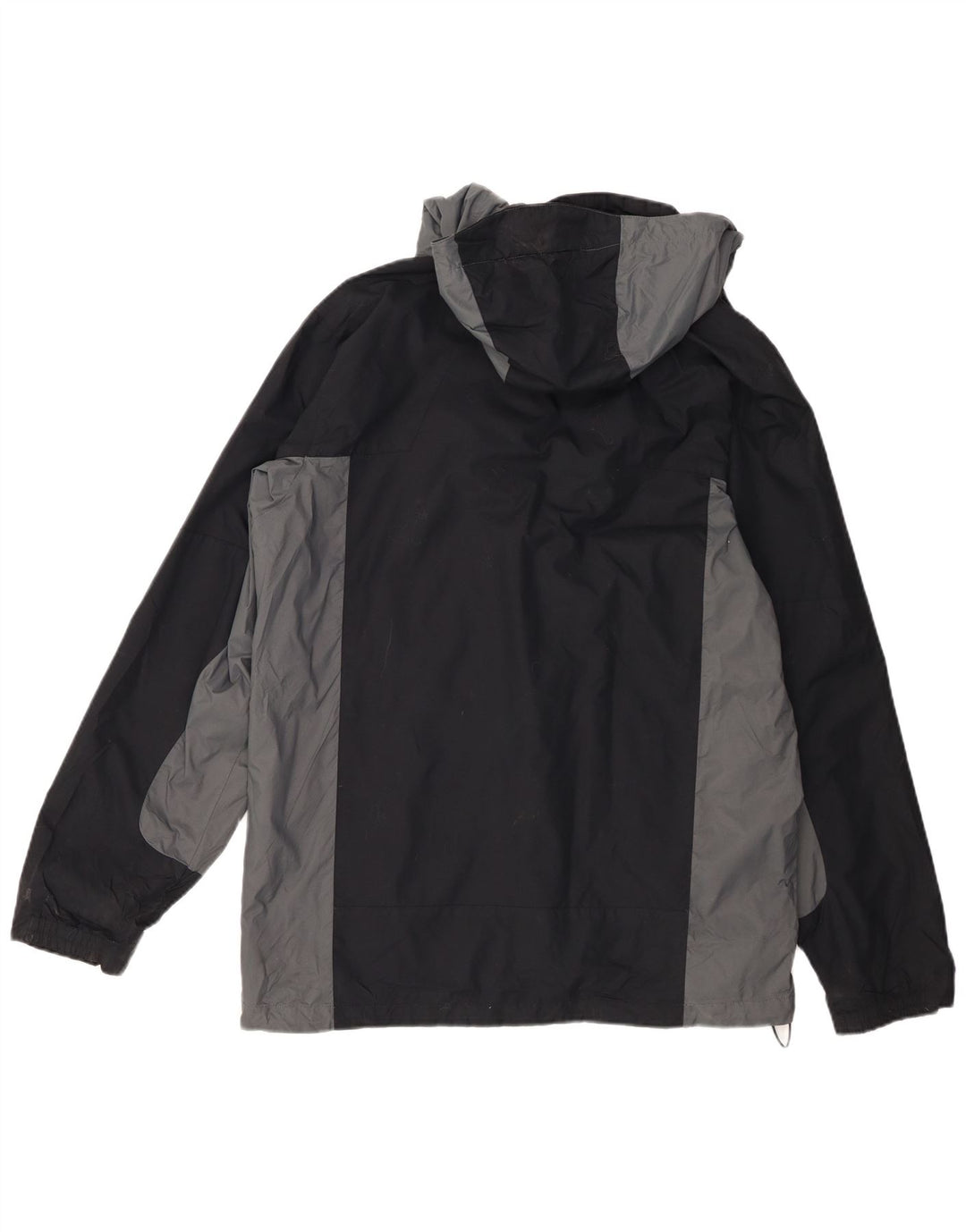 Columbia Mens Hooded Windbreaker Jacket UK 14 Medium Black Colourblock