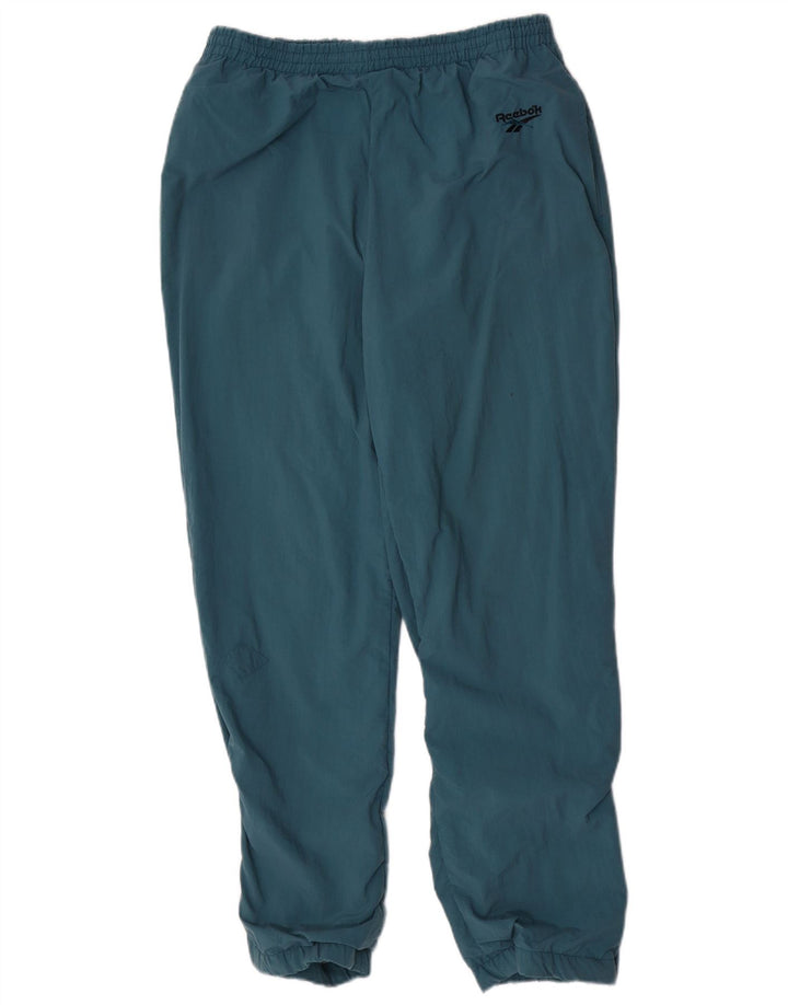 Reebok Mens Tracksuit Trousers Joggers Large  Blue Nylon