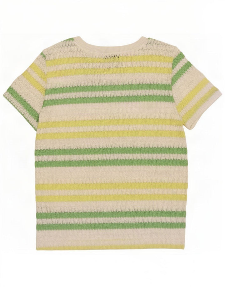 Zara Womens Knit Blouse Top UK 10 Small Multicoloured Striped Polyester