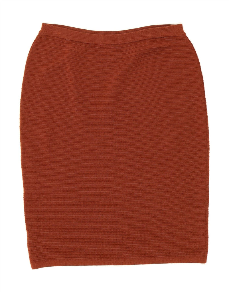 MARINA RINALDI Womens Knit Pencil Skirt Size 21 Medium W30  Brown Vintage Marina Rinaldi and Second-Hand Marina Rinaldi from Messina Hembry 