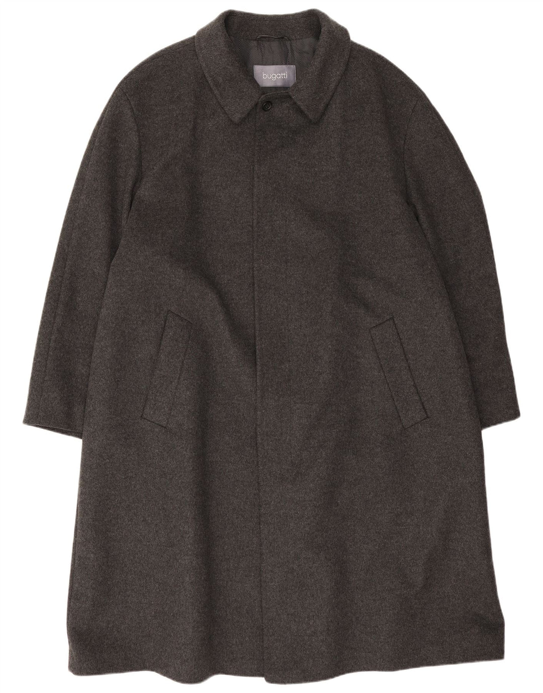 Bugatti Mens Overcoat UK 42 XL Grey Wool
