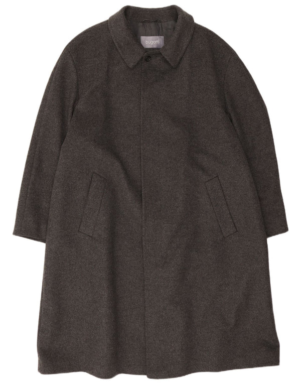 Bugatti Mens Overcoat UK 42 XL Grey Wool