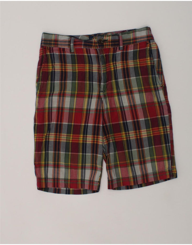 POLO RALPH LAUREN Boys Chino Shorts 9-10 Years W24 Red Check Cotton | Vintage Polo Ralph Lauren | Thrift | Second-Hand Polo Ralph Lauren | Used Clothing | Messina Hembry 