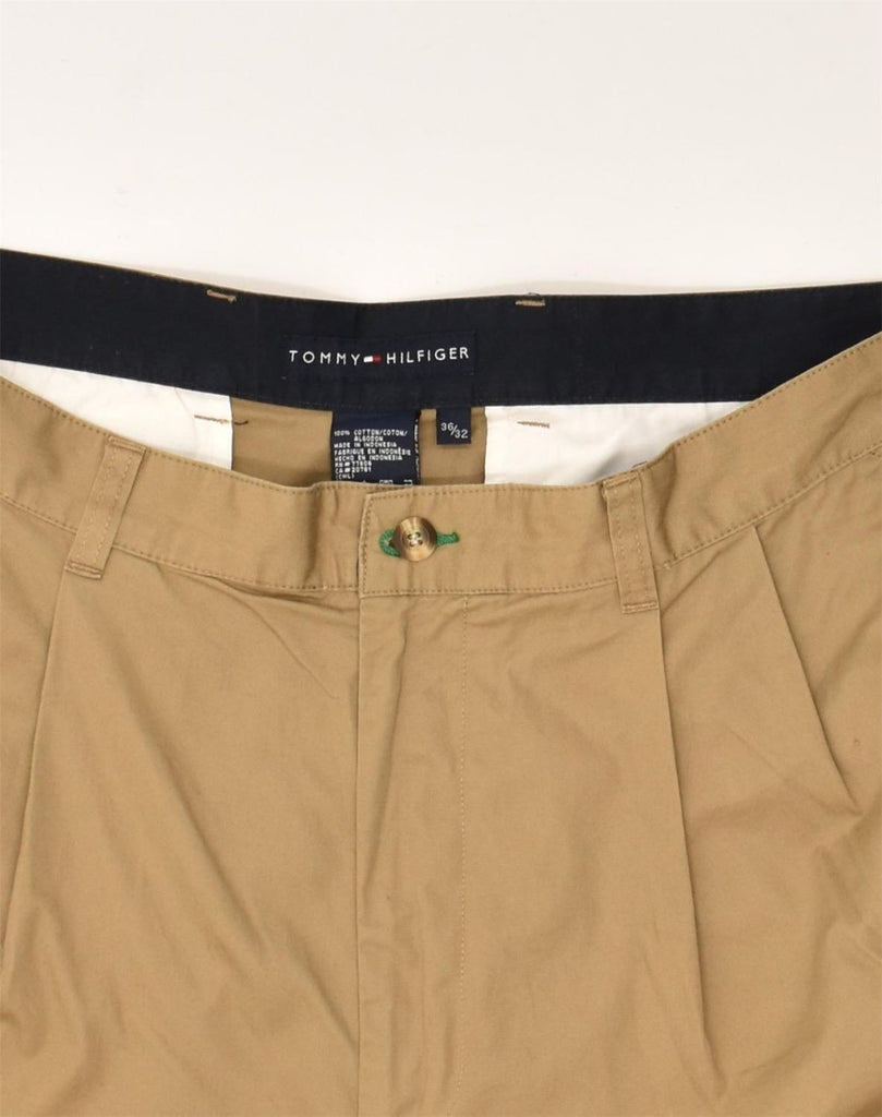 TOMMY HILFIGER Mens Pegged Casual Trousers W36 L32  Beige Cotton | Vintage Tommy Hilfiger | Thrift | Second-Hand Tommy Hilfiger | Used Clothing | Messina Hembry 