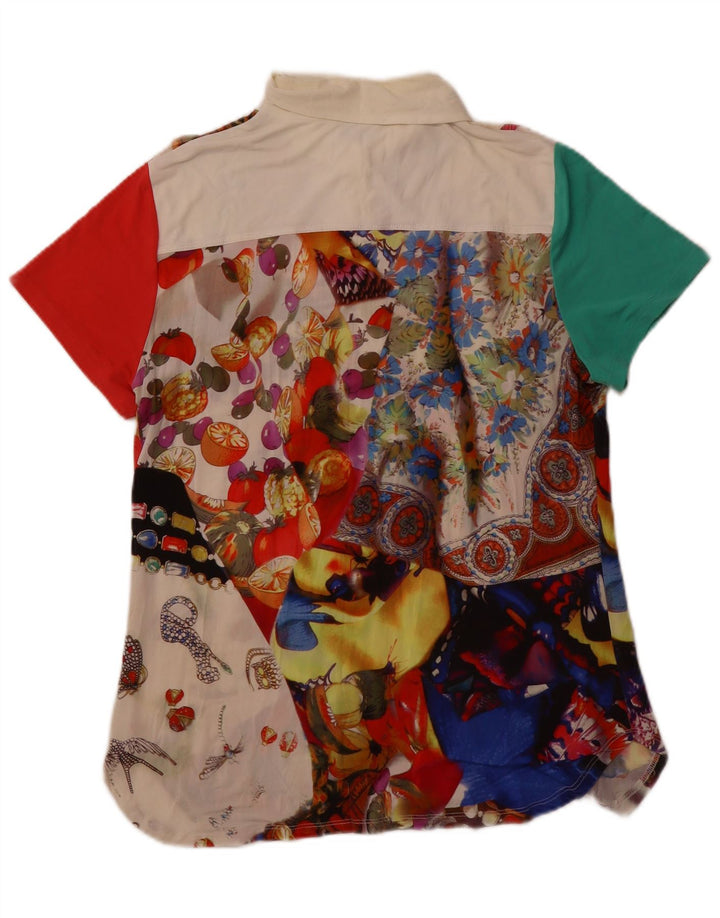 BAGARRY Womens Pullover Shirt Blouse UK 12 Medium Multicoloured Patchwork