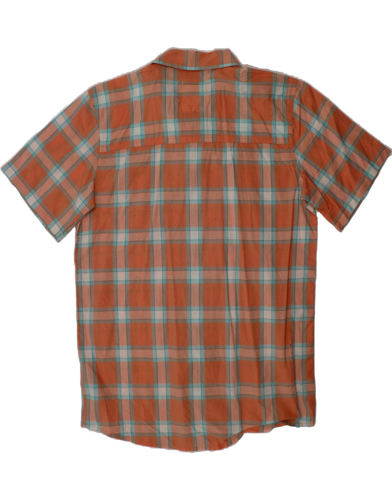 LEVI'S Boys Short Sleeve Shirt 12-13 Years Large Orange Check Cotton Vintage Levi's and Second-Hand Levi's from Messina Hembry 