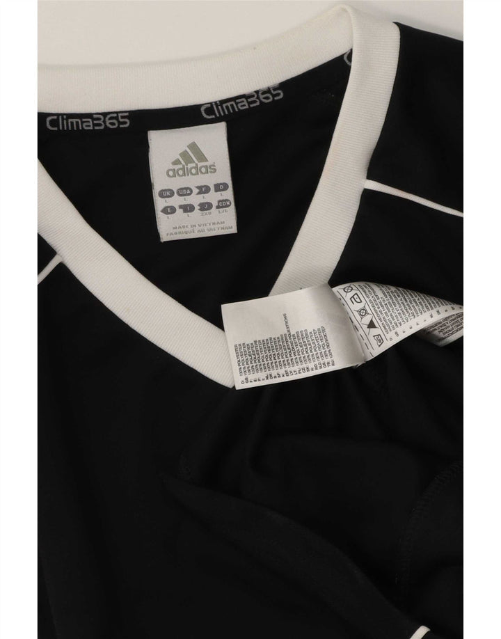 Adidas Mens Clima 365 Graphic T-Shirt Top Large Black Colourblock Polyester