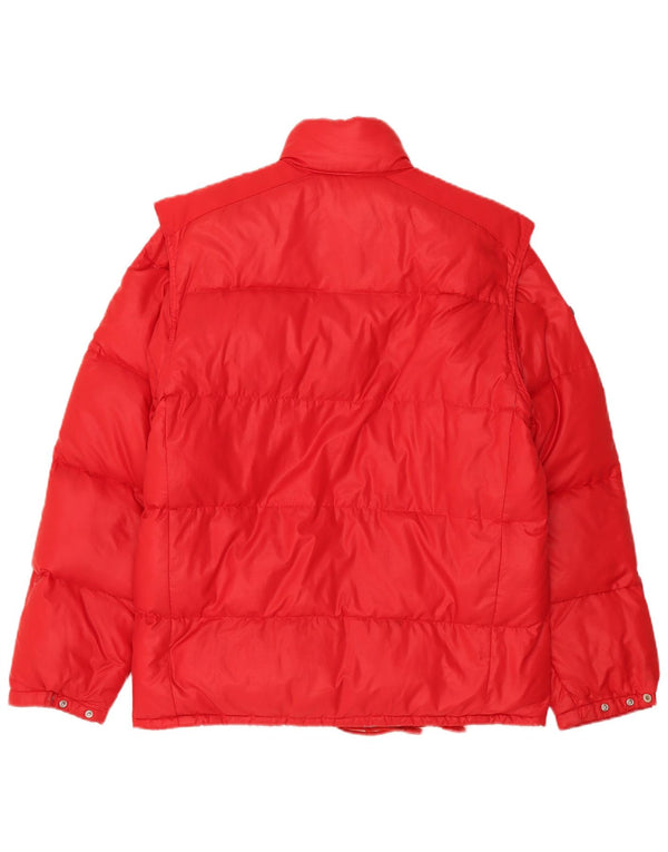 Vintage Mens Padded Jacket UK 40 Large Red Polyamide