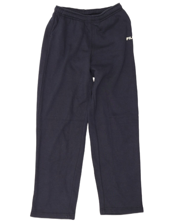 Fila Womens Tracksuit Trousers UK 8 Small Navy Blue Cotton
