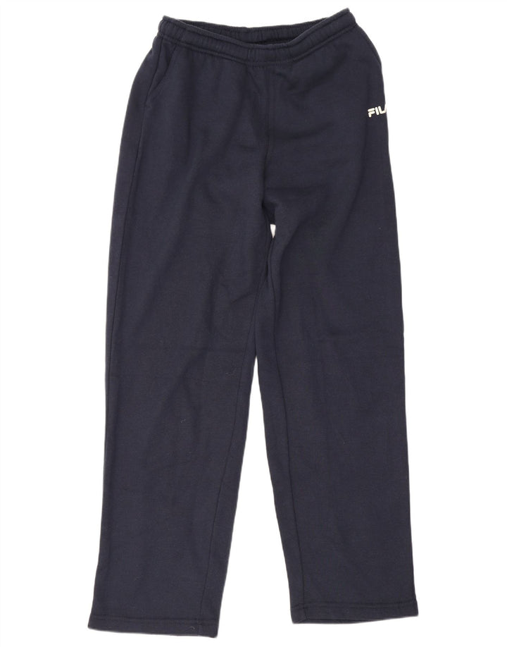 Fila Womens Tracksuit Trousers UK 8 Small Navy Blue Cotton