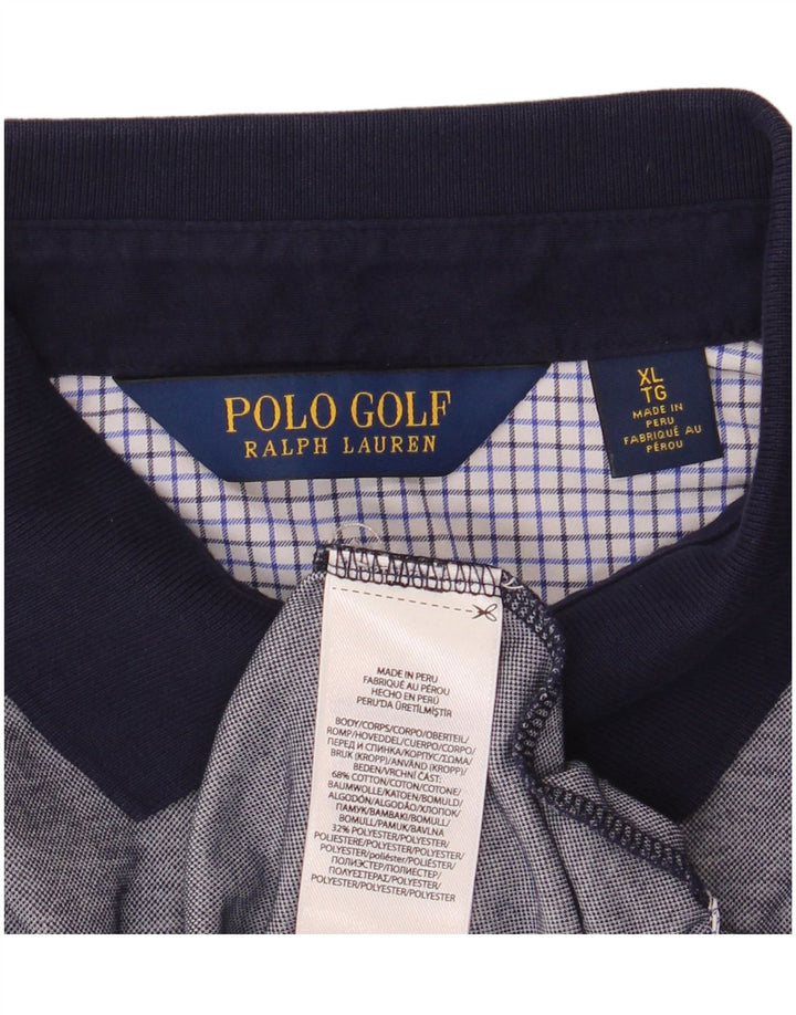 Ralph Lauren Mens Polo Shirt XL Navy Blue Cotton