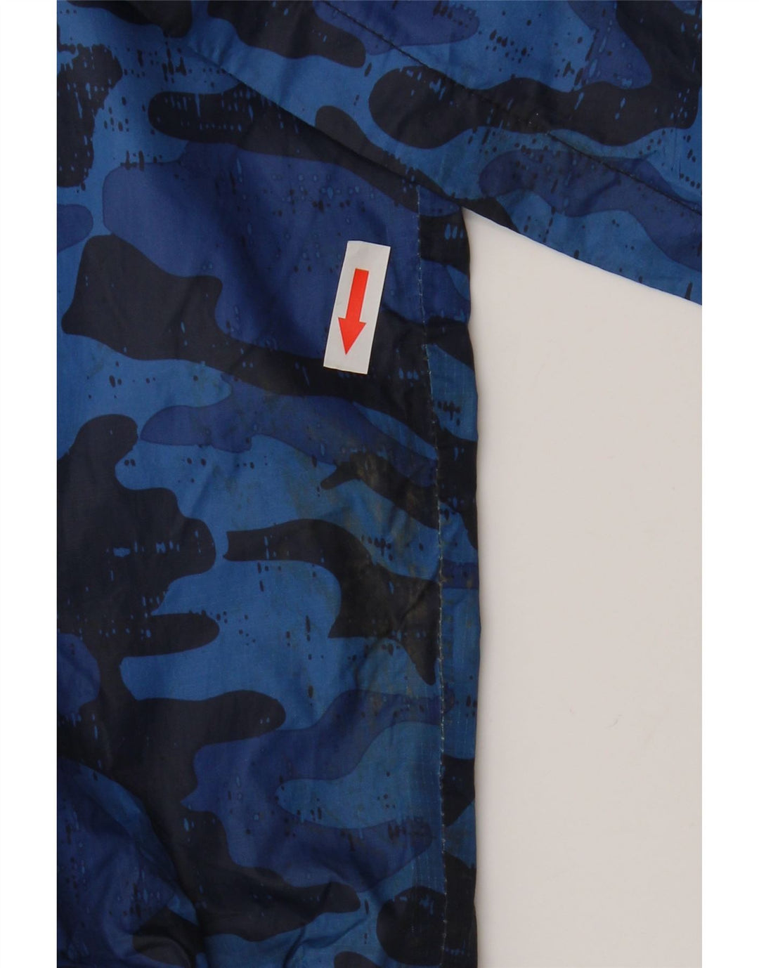Mountain Warehouse Boys Rain Jacket 12-13 Years Blue Camouflage Polyester