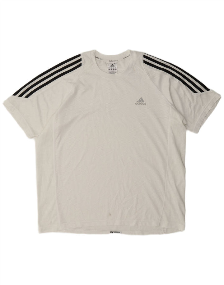 Adidas Mens Climacool T-Shirt Top Large White Polyester