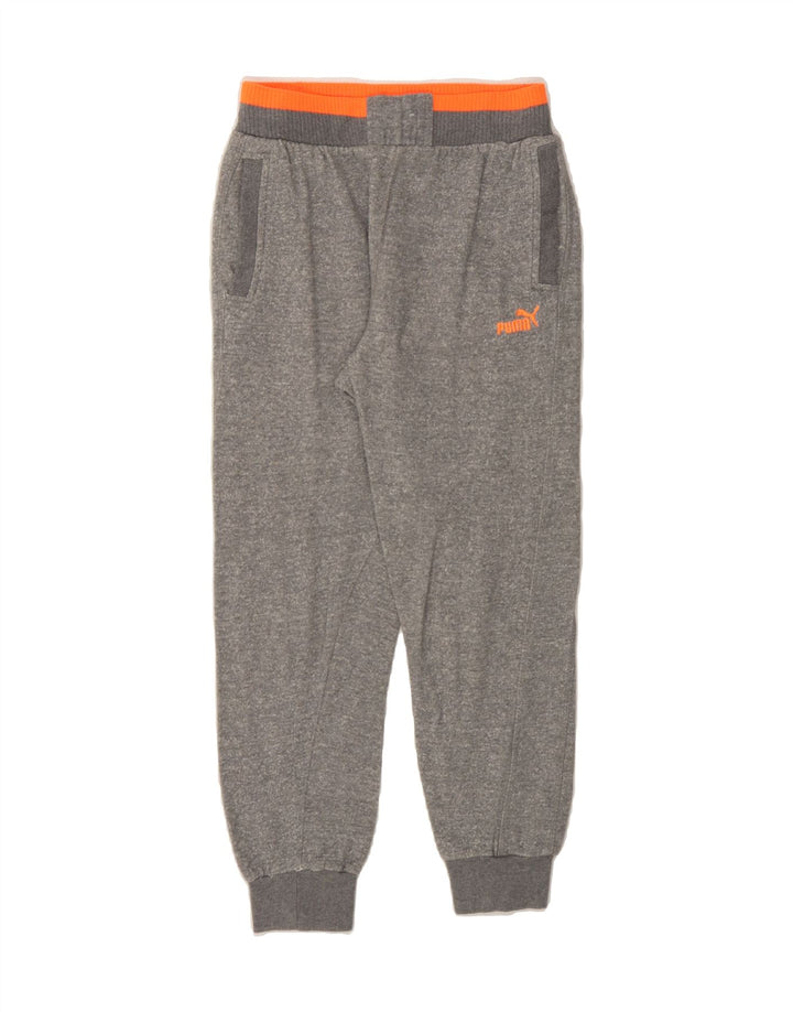 PUMA Boys Tracksuit Trousers Joggers 10-11 Years Medium Grey Cotton Vintage Puma and Second-Hand Puma from Messina Hembry 