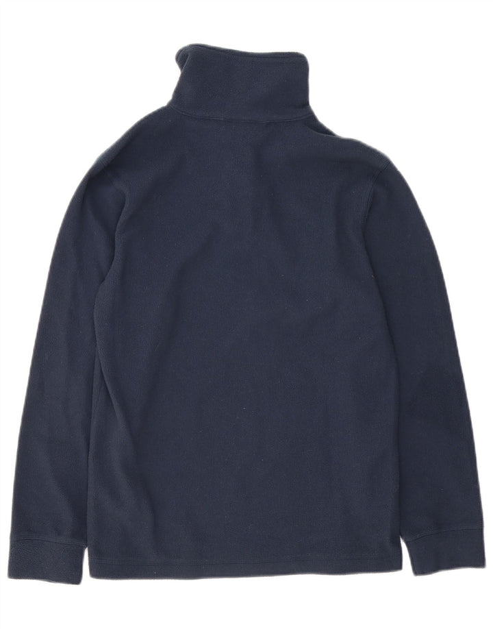 Champion Boys Zip Neck Fleece Jumper 11-12 Years Large Navy Blue Polyester