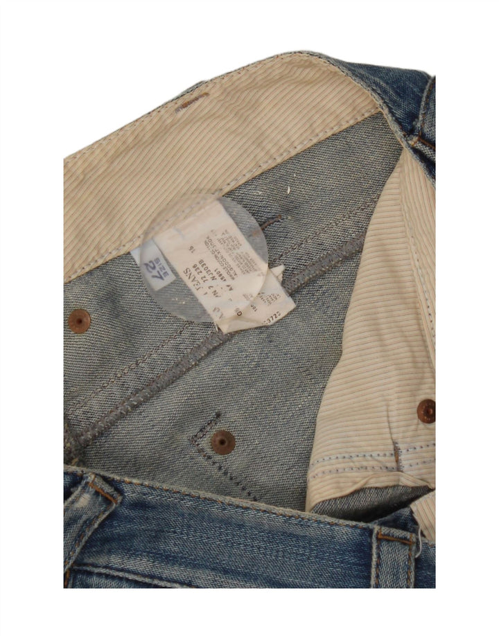 Armani Womens Straight Jeans W27 L31 Blue Cotton