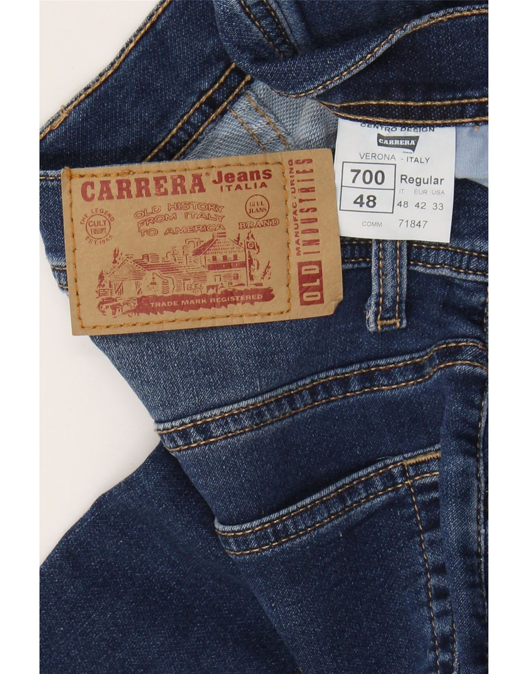 CARRERA Mens 700 Slim Jeans IT 48 Medium W33 L32 Blue Cotton