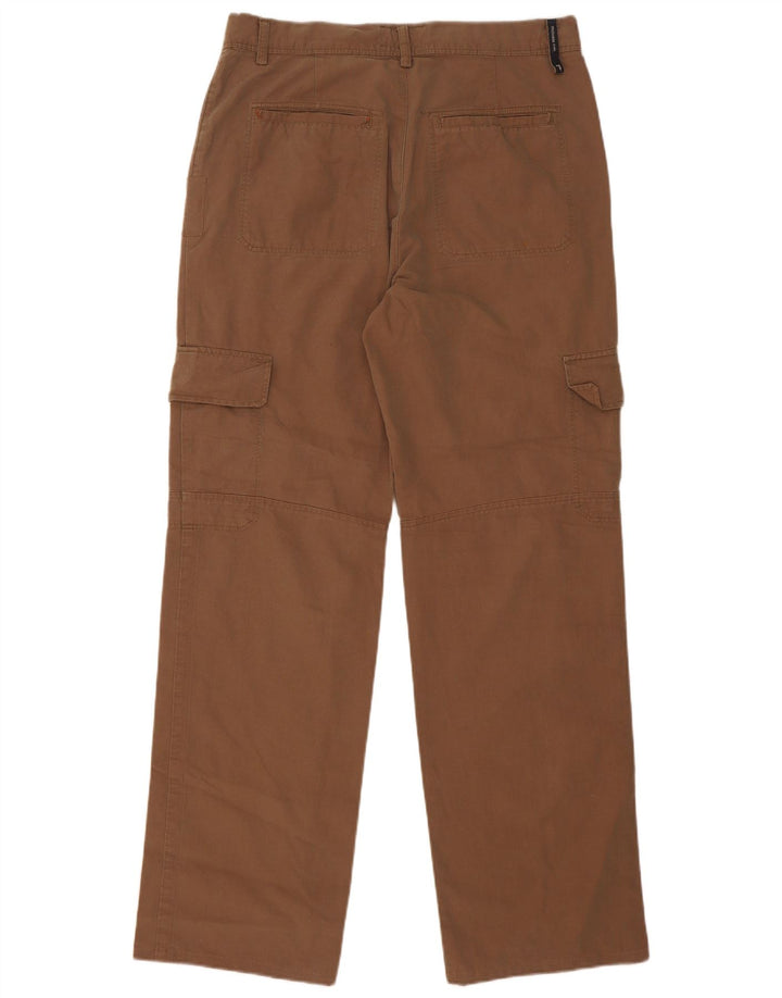 Trussardi Mens Straight Cargo Trousers IT 48 Medium W30 L32 Brown Cotton