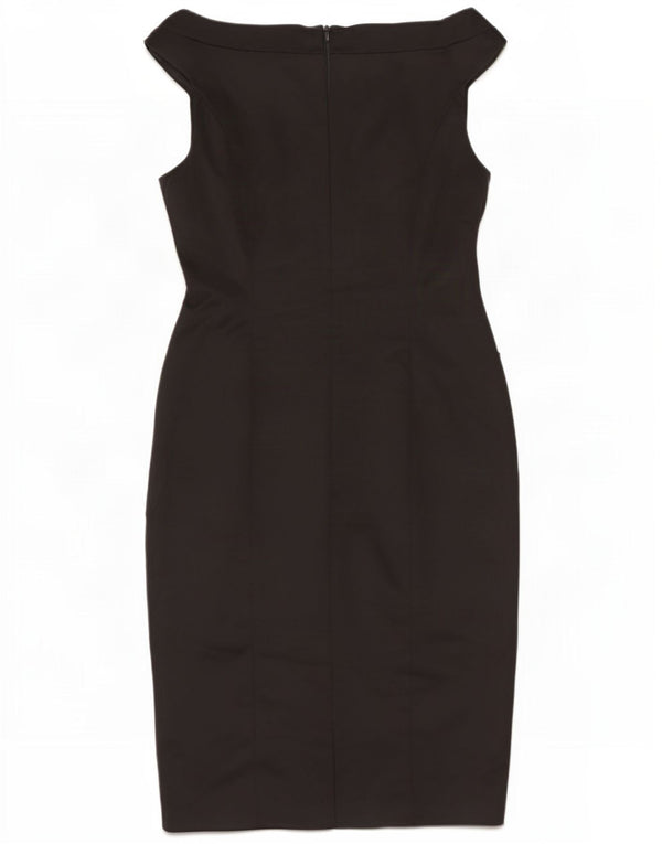Coast Womens Off Shoulder Sheath Dress UK 12 Medium Black Acetate