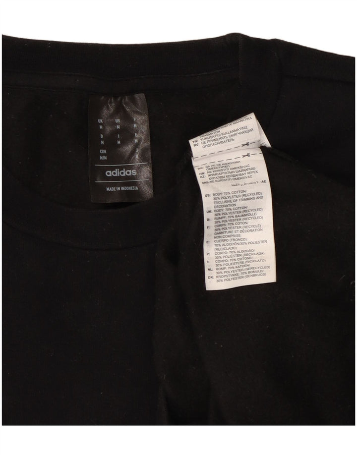 ADIDAS Mens Sweatshirt Jumper Medium Black Cotton