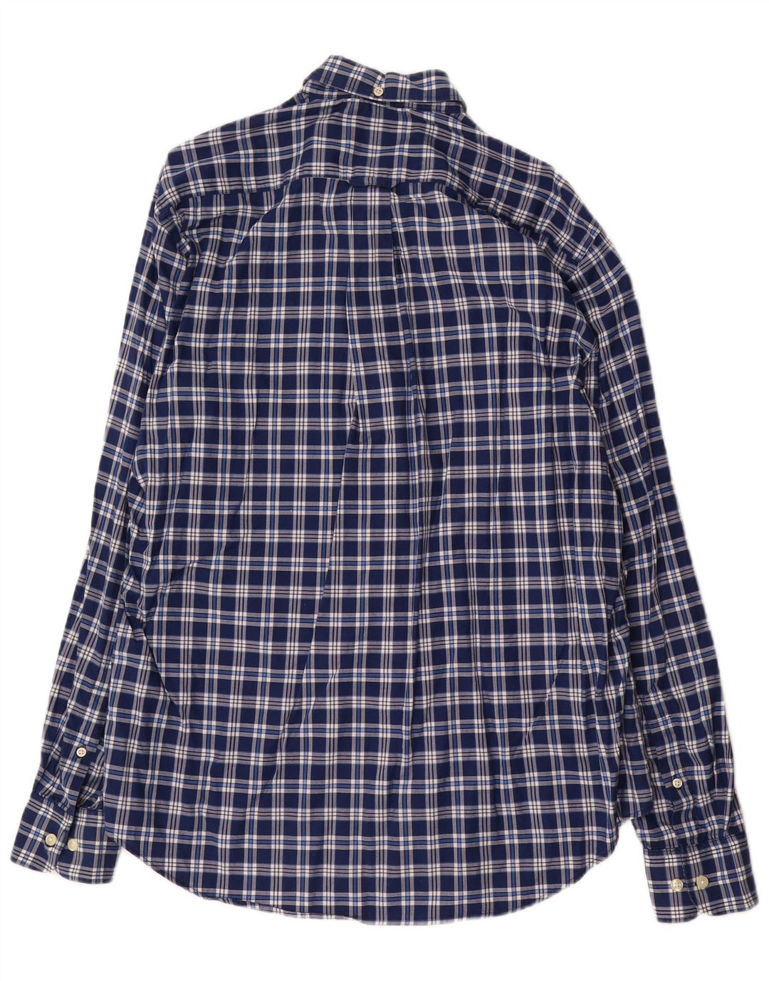 Gant Mens Madison Regular Fit Shirt Large Navy Blue Check Cotton