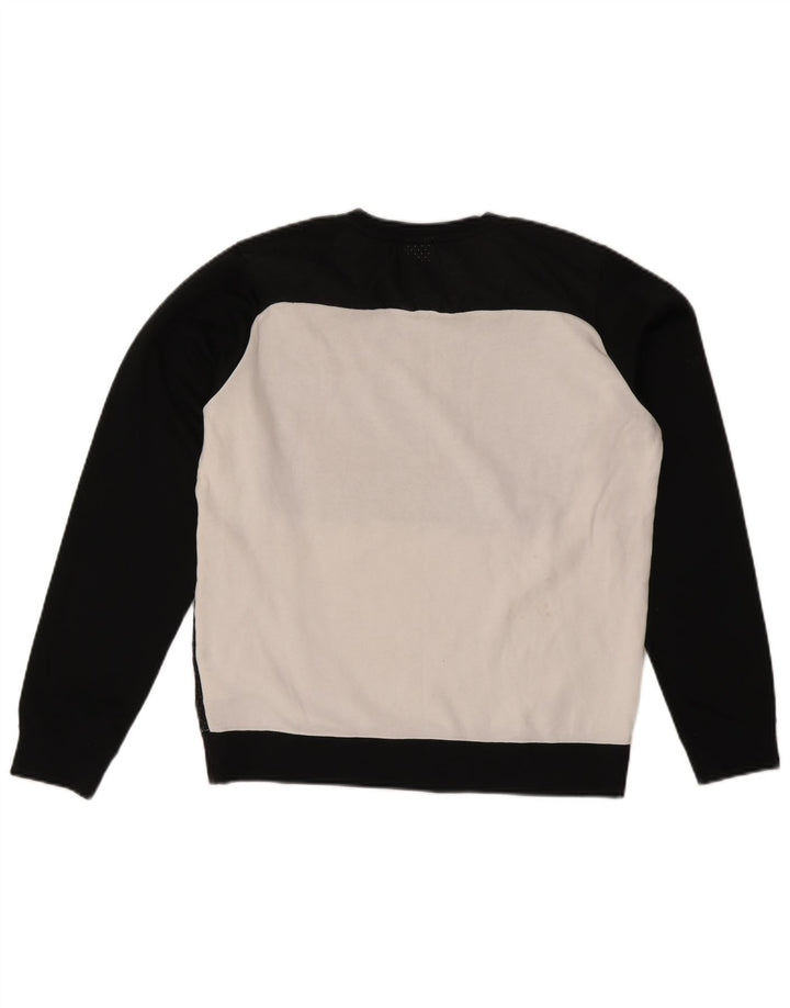 Nike Mens Graphic Sweatshirt Jumper Medium Black Colourblock Cotton