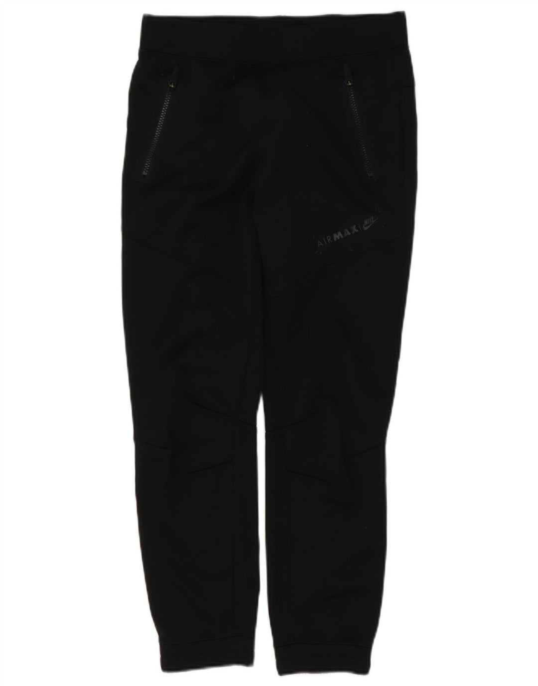 Nike Womens Graphic Tracksuit Trousers Joggers UK 14 Large Black Polyester